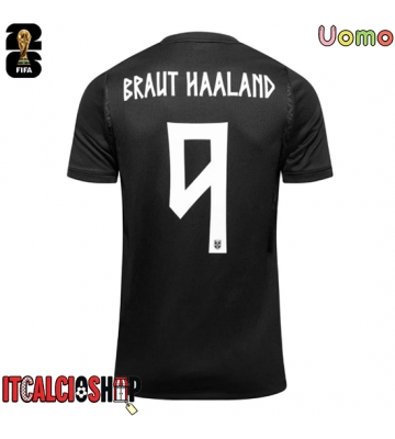 Norvegia Erling Haaland #9 Seconda Maglia Mondiali 2026 Manica Corta